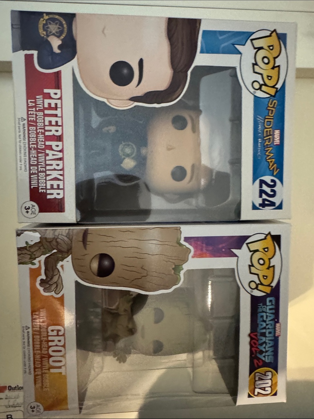 Funko Pop! Peter Parker & Groot Vinyl Figures - Blue, Brown